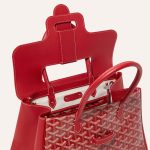 Goyard Saigon Tote Red Goyardine Canvas Palladium Hardware - Image 5